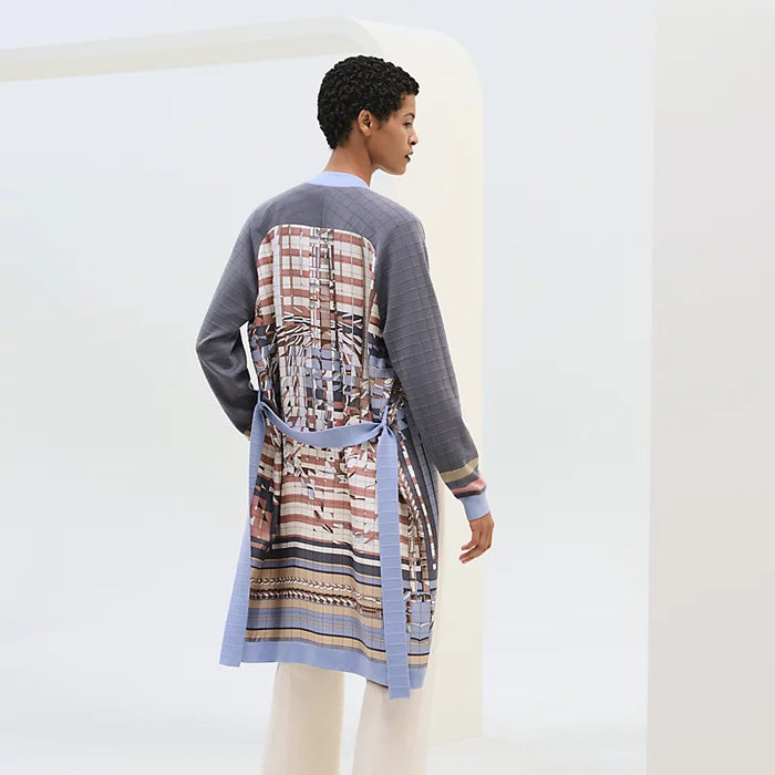 Coaching Deja Vu Long-Sleeve Twillaine Cardigan