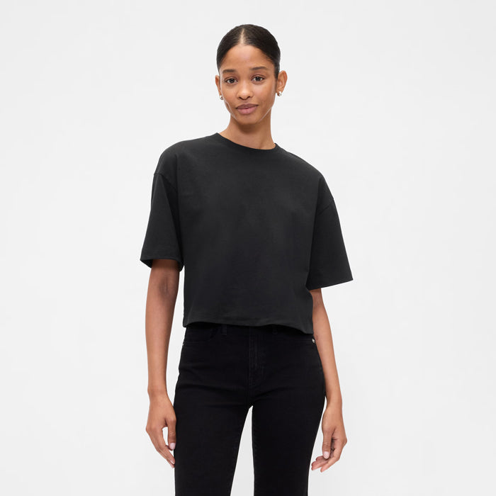 Oversized Cropped Crewneck T-Shirt
