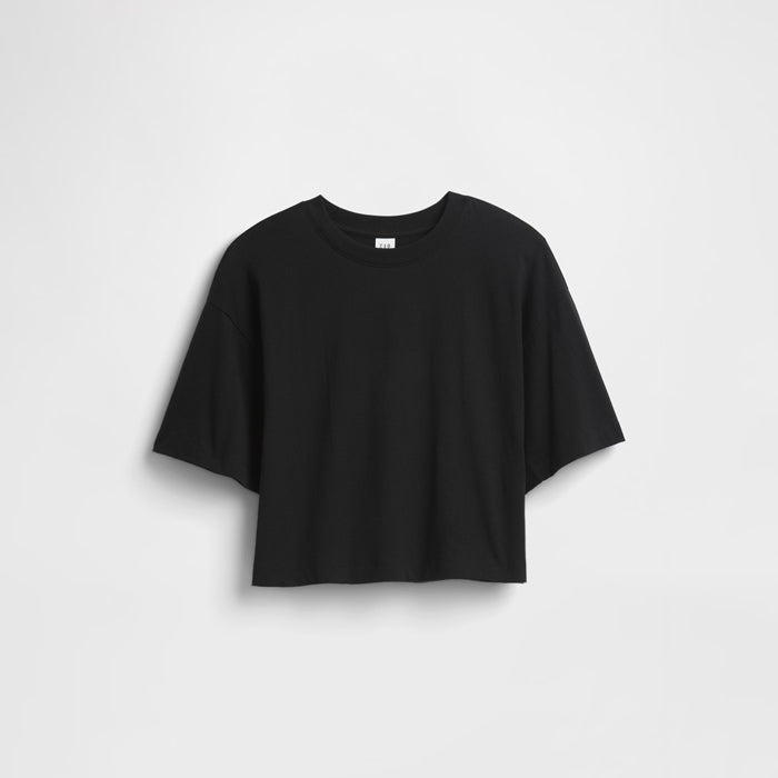 Oversized Cropped Crewneck T-Shirt