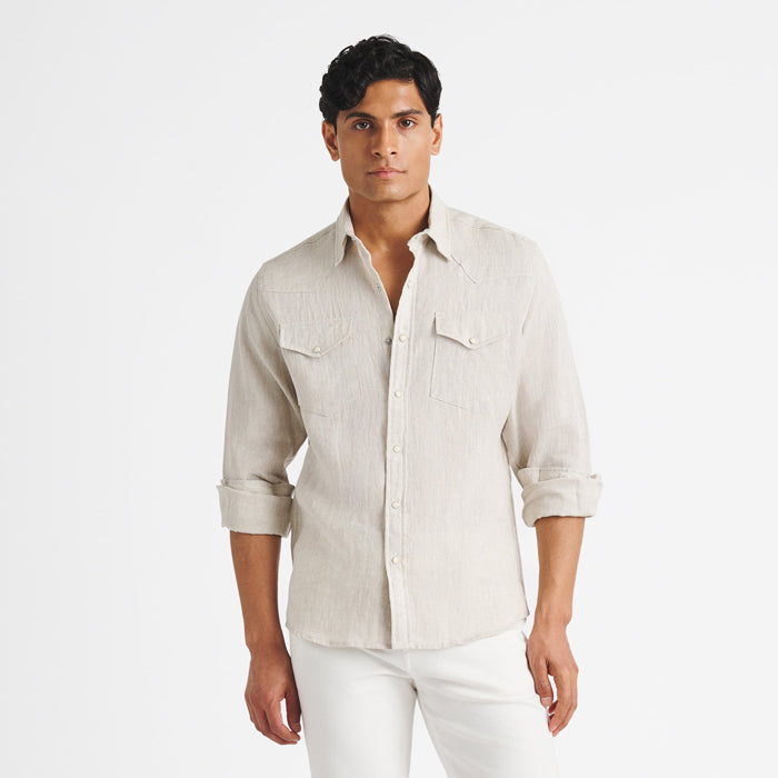 The Baird McNutt Irish Linen Western Shirt