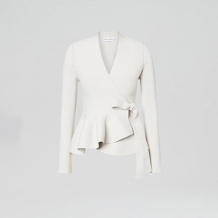Crepe Knit Wrap Jacket