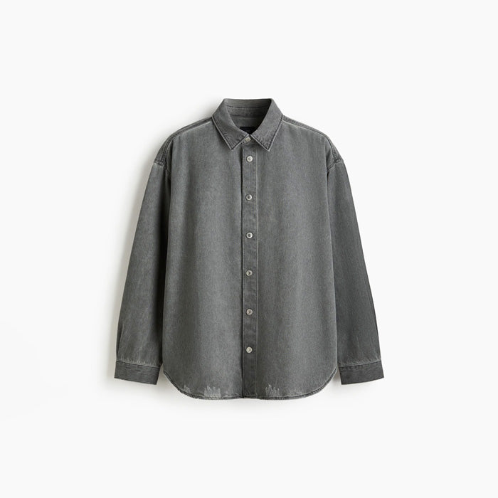 Oversized-Fit Denim Shirt